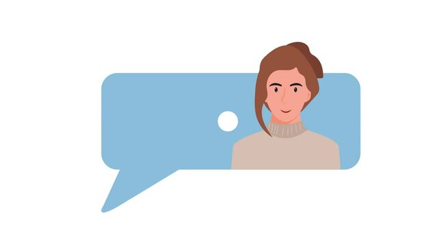 People with speech bubbles vector characters. Cartoon women, asking, answering questions. Business communication. Virtual distant work of people.