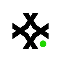 X company monogram. X initial letter icon.