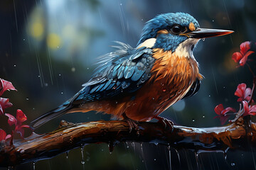kingfisher on a branch