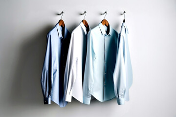 mens shirt blue theme color hang on wall front side