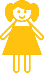 Digital png illustration of girl symbol on transparent background