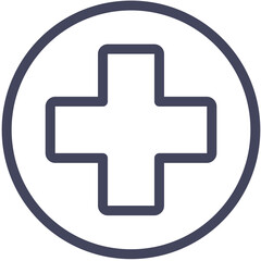 Digital png illustration of cross symbol on transparent background