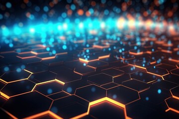 Obraz premium abstract futuristic background with pink blue glowing neon moving high speed wave lines and bokeh lights. Data transfer concept Fantastic wallpaper