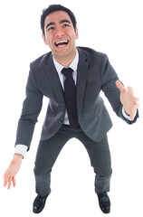 Digital png photo of biracial businessman on transparent background
