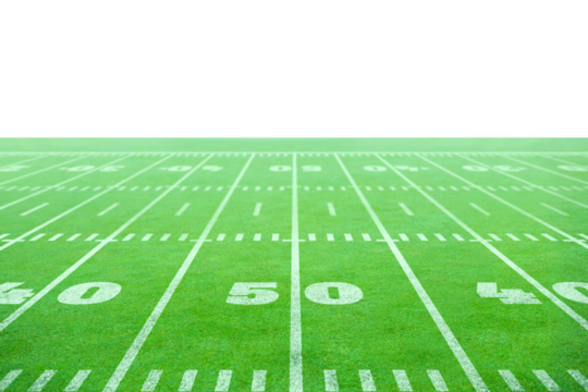 Digital png illustration of american football court on transparent background - Powered by Adobe