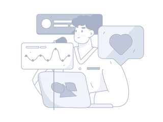 Business People Flat Vector Concept Operation Hand Drawn Illustration
