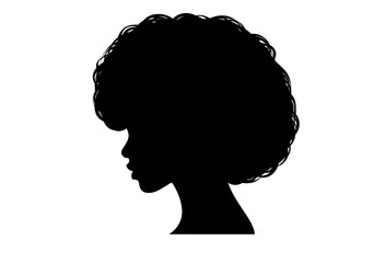 Bangs Hair Silhouettes Vector, Girl's hairstyles Silhouette, women's hair silhouette, Hair black silhouettes illustration	