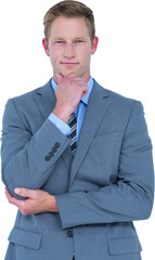 Digital png photo of caucasian businessman on transparent background