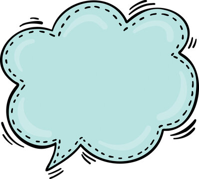 Digital png illustration of text bubble on transparent background