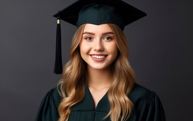 Young blonde student woman