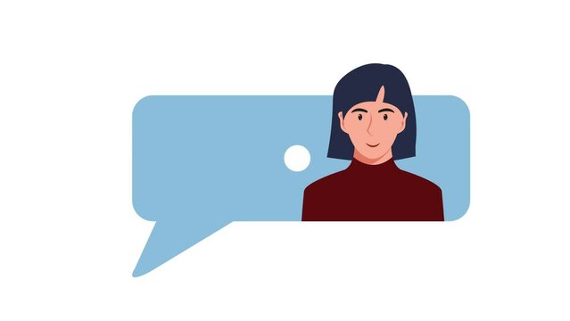 People with speech bubbles vector characters. Cartoon women, asking, answering questions. Business communication. Virtual distant work of people.