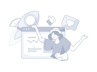 Business People Flat Vector Concept Operation Hand Drawn Illustration
