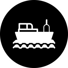 Obraz premium Boat line icon