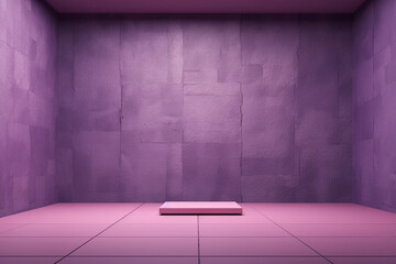 Empty slate purple room. (Generative AI)