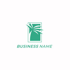 logo design creative palm tree