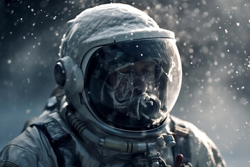 An astronaut walk on the moon.