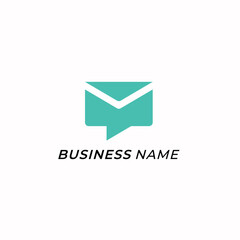 design logo combine email letter and chat talk