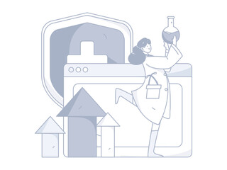 Medical Characters Anti-epidemic Flat Vector Concept Operation Hand Drawn Illustration
