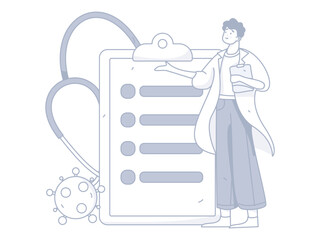 Medical Characters Anti-epidemic Flat Vector Concept Operation Hand Drawn Illustration

