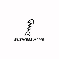 design logo creative fish bone logo