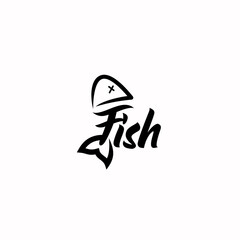 design logo creative tagline fish