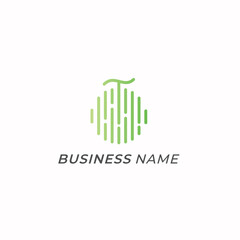 design logo combine wave and melon fruit