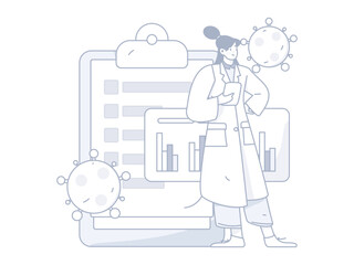 Medical Characters Anti-epidemic Flat Vector Concept Operation Hand Drawn Illustration
