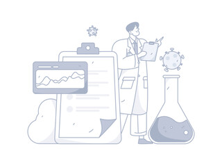 Medical Characters Anti-epidemic Flat Vector Concept Operation Hand Drawn Illustration
