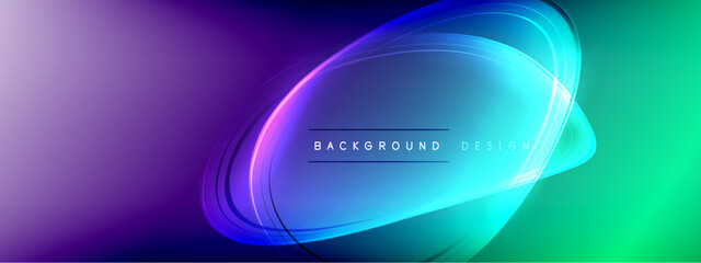 Vector abstract background - liquid transparent bubble shapes on fluid gradient with shadows and light effects