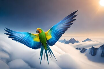 blue and yellow macaw ara