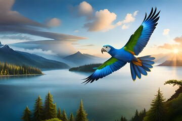 parrot in the sky