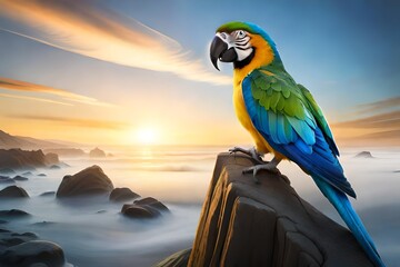 parrot on the beach