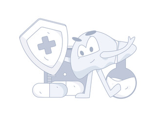Medical Characters Anti-epidemic Flat Vector Concept Operation Hand Drawn Illustration
