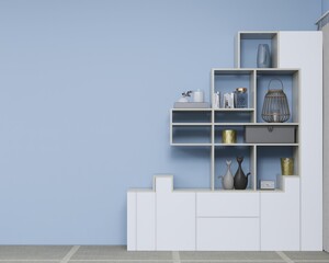 storage cabinet room ideas with blank wall concept design