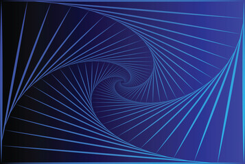Landscape Dark Blue Spiral Object Illusion Background Vector