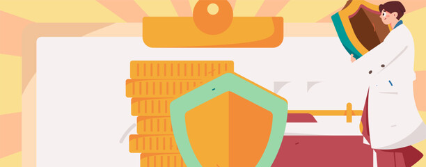 Medical Characters Anti-epidemic Flat Vector Concept Operation Hand Drawn Illustration
