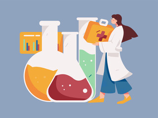 Medical Characters Anti-epidemic Flat Vector Concept Operation Hand Drawn Illustration
