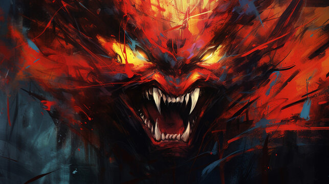 Fury Unleashed: Abstract Expression of Anger