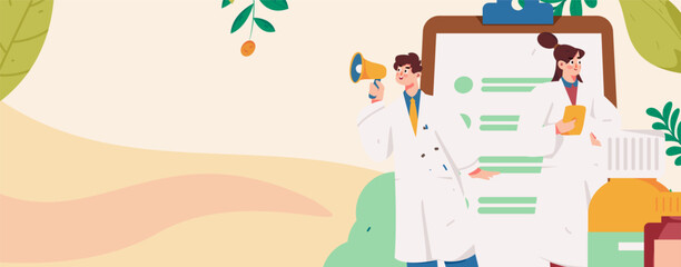 Medical Characters Anti-epidemic Flat Vector Concept Operation Hand Drawn Illustration
