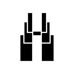 binoculars glyph icon