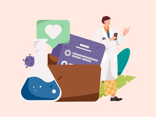 Medical Characters Anti-epidemic Flat Vector Concept Operation Hand Drawn Illustration
