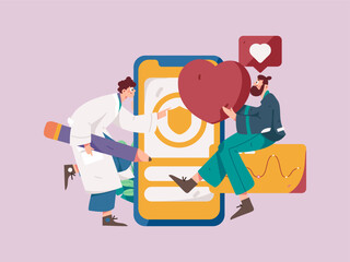 Medical Characters Anti-epidemic Flat Vector Concept Operation Hand Drawn Illustration
