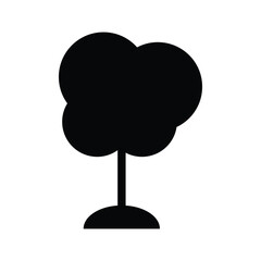 Tree icon silhouette template isolated illustration