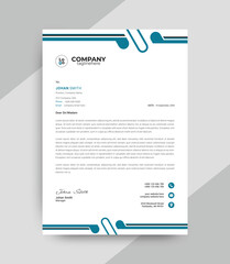 Abstract Corporate Business Minimal Style Letterhead Design Vector Template For Your Project. Elegant Flat Design Vector Illustration.