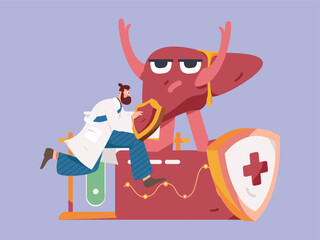 Medical Characters Anti-epidemic Flat Vector Concept Operation Hand Drawn Illustration
