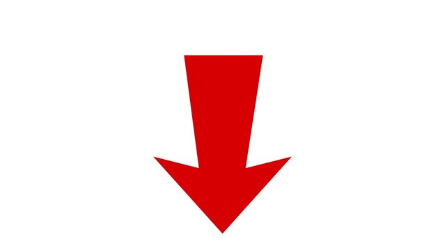 矢印が動くアニメーション　赤い矢印