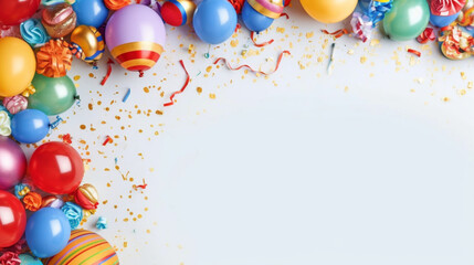 Carnival, festival or birthday balloon background