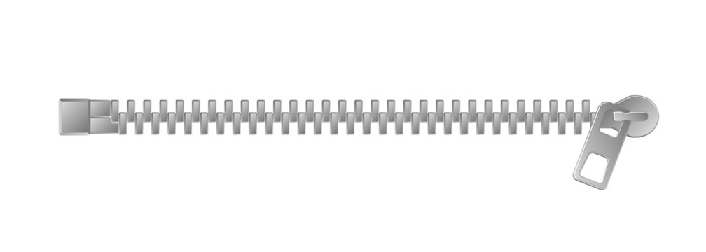 zipper / fastener illustration (horizontal).| png
