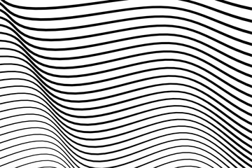 abstract curvy black stripe lines modern background