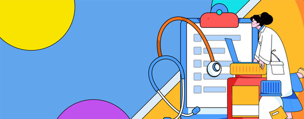 Medical Characters Anti-epidemic Flat Vector Concept Operation Hand Drawn Illustration
